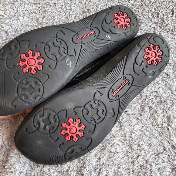 Merrell Avesso Women Round Toe Leather Suede Slip‎ On Ballet Flats Size 11 Black - Picture 5 of 5